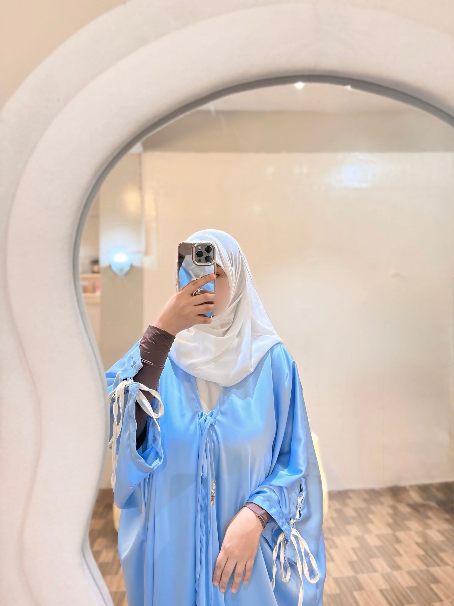 Aniqa 2-piece Abaya in Ice Blue