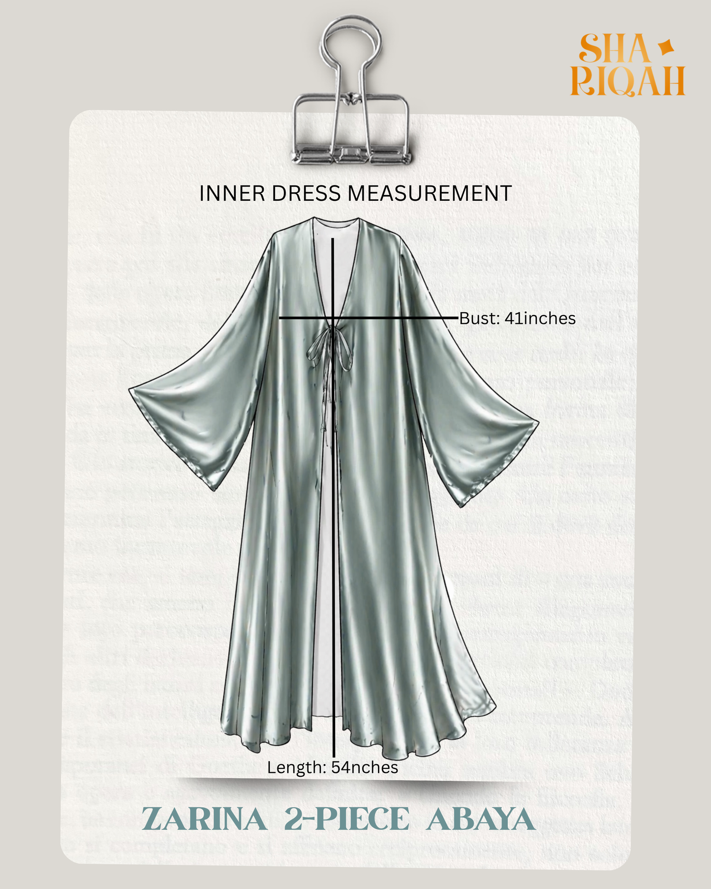 Zarina Lux 2-piece Abaya