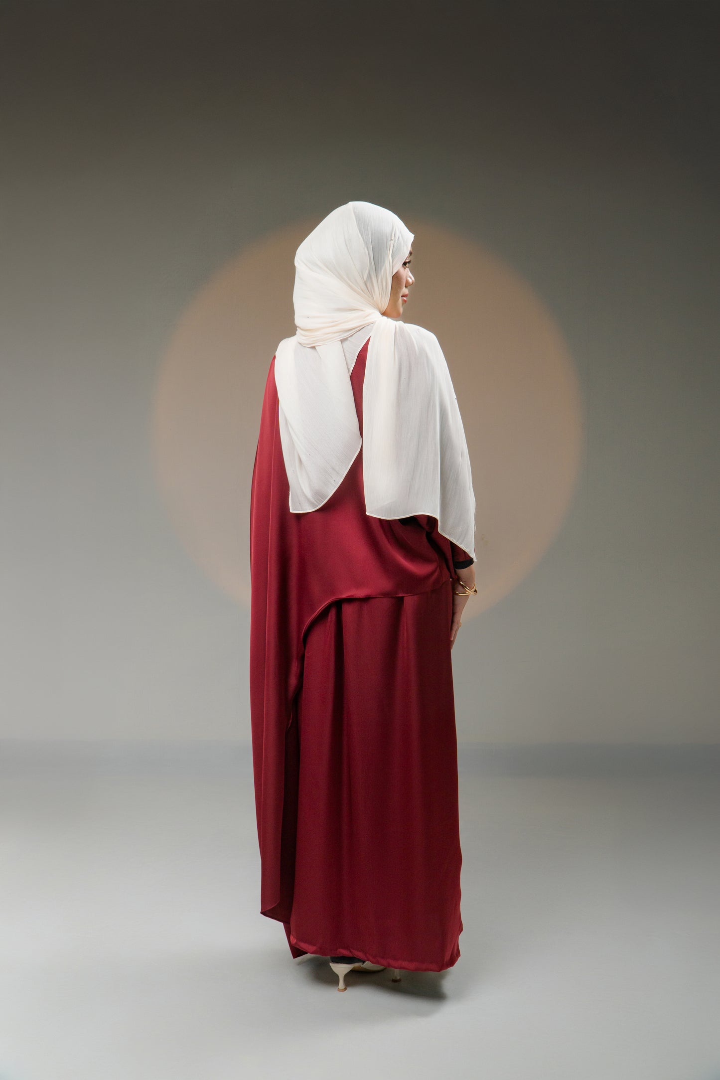 Mahreen 2-piece Set in Wine Red