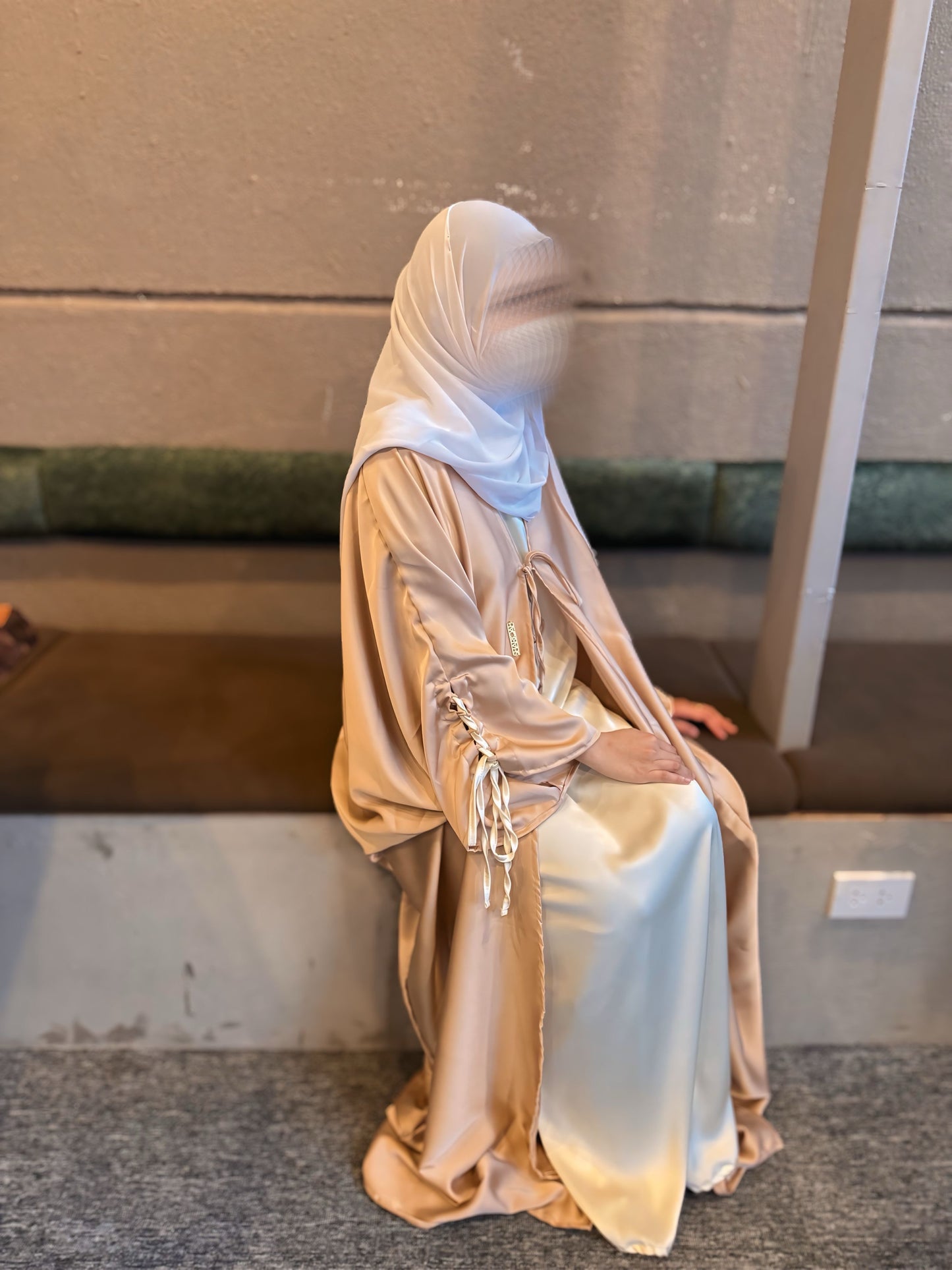 Aniqa 2-piece Abaya in Skintone
