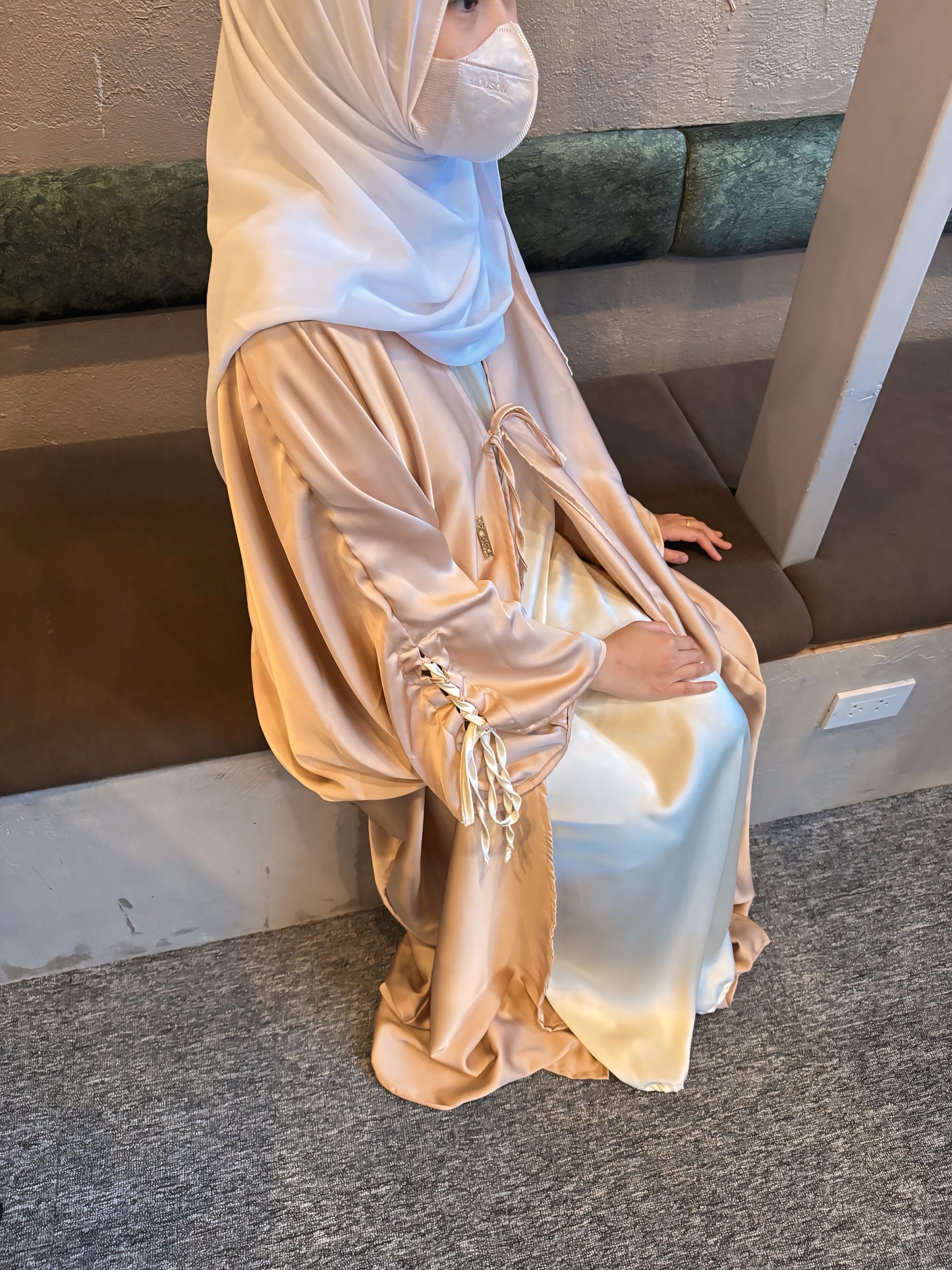 Aniqa 2-piece Abaya in Skintone