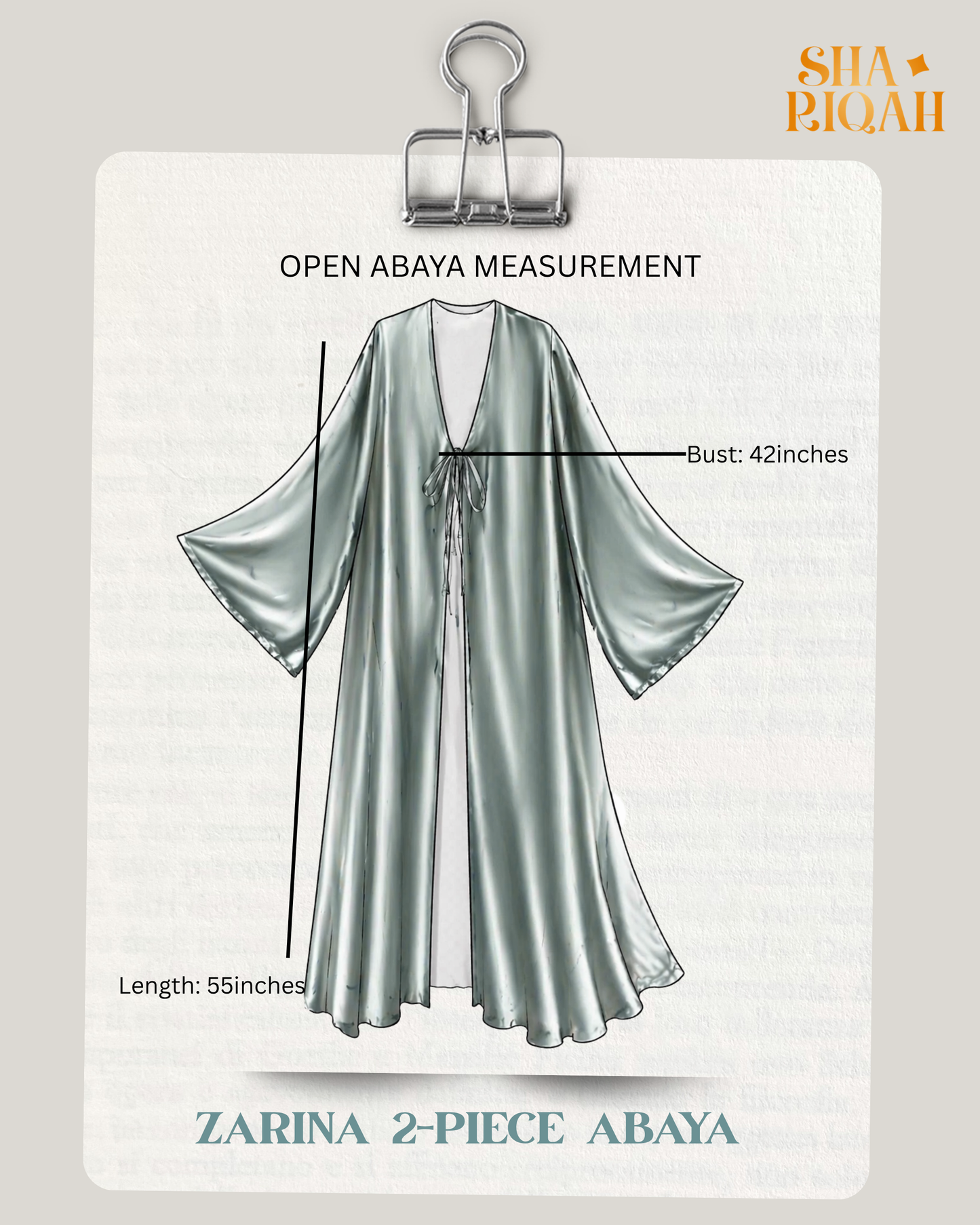 Zarina Lux 2-piece Abaya