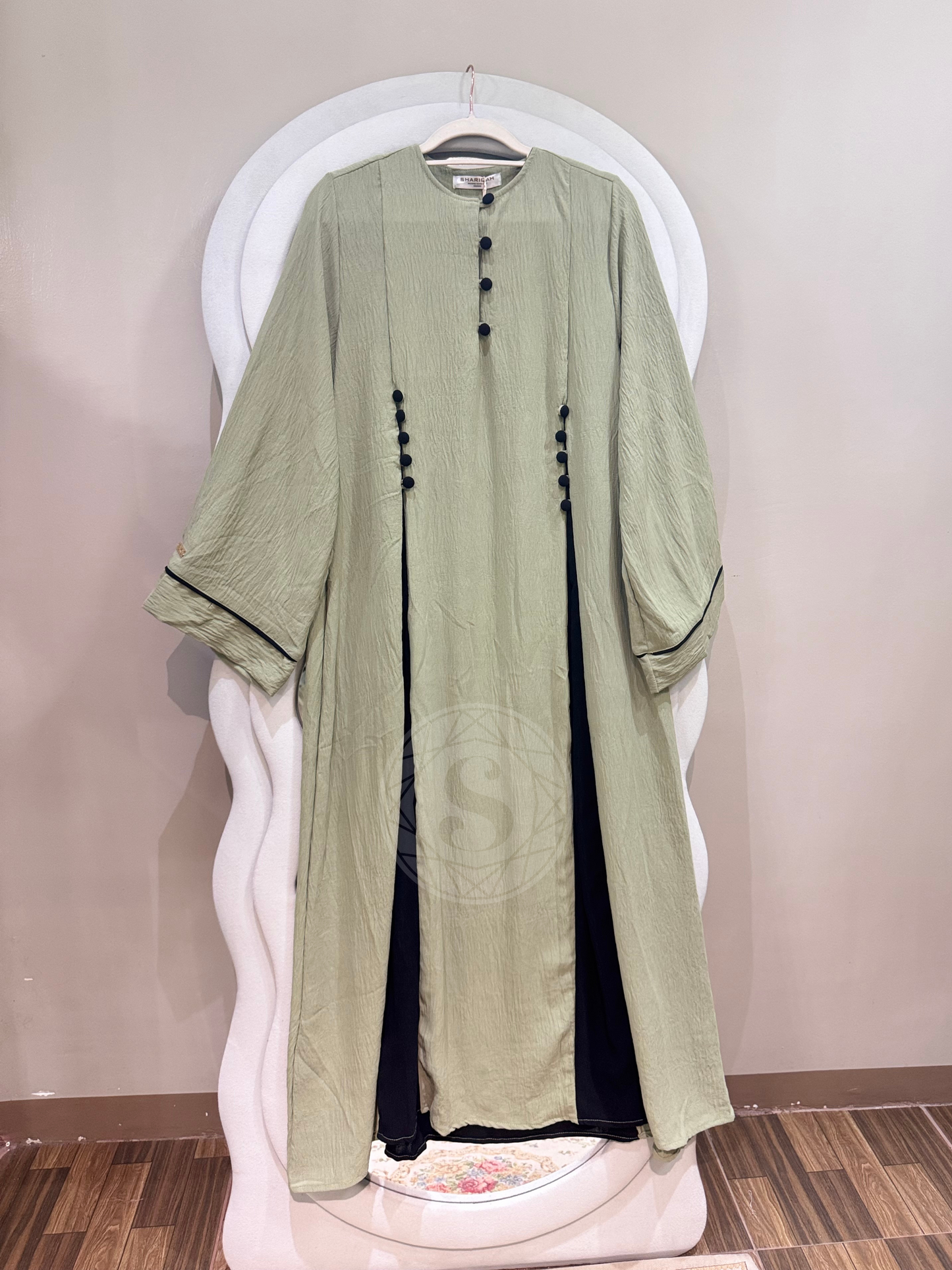 Wafia Abaya in Wasabi Green