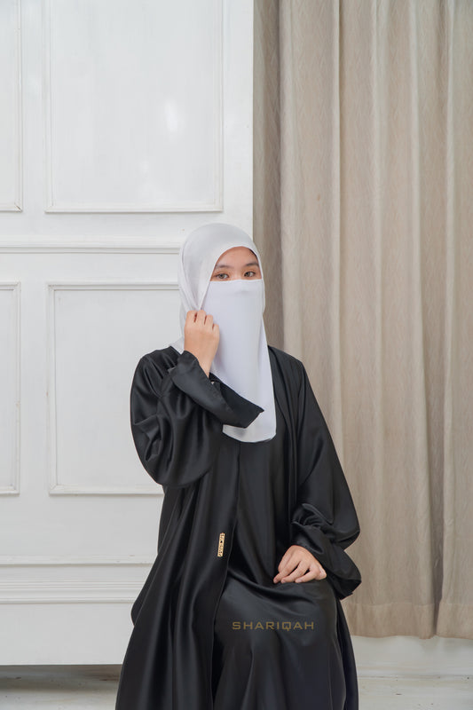 Fauziya Abaya with Inner Dress (Version 2) in Black