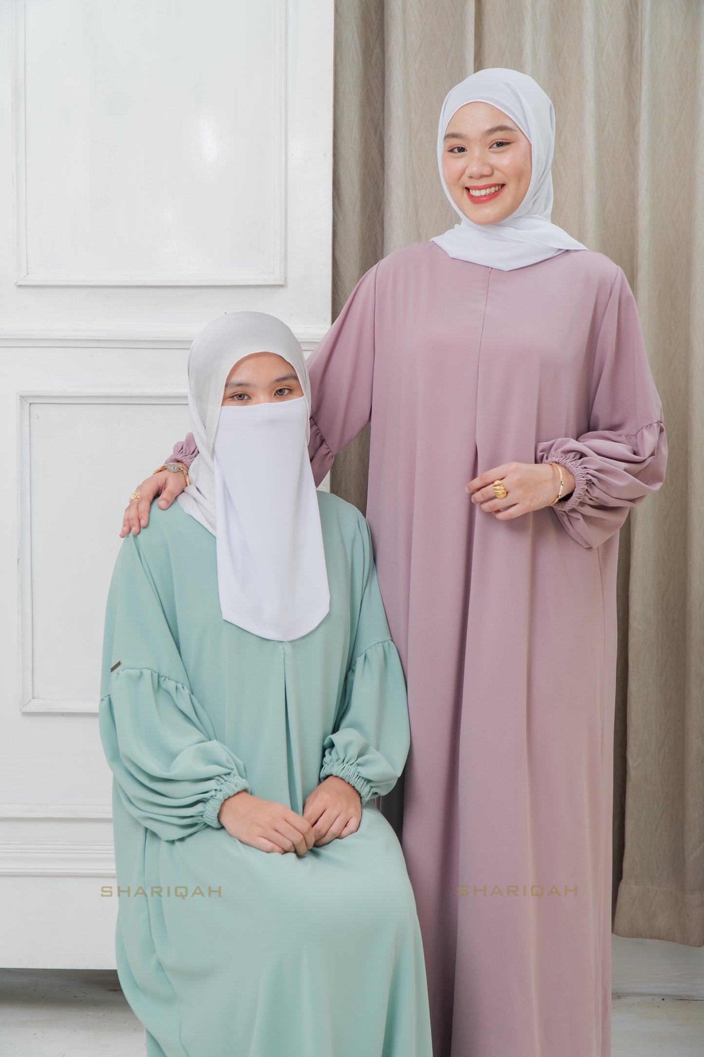 Basma Dress (premium fabric) in Light Mauve