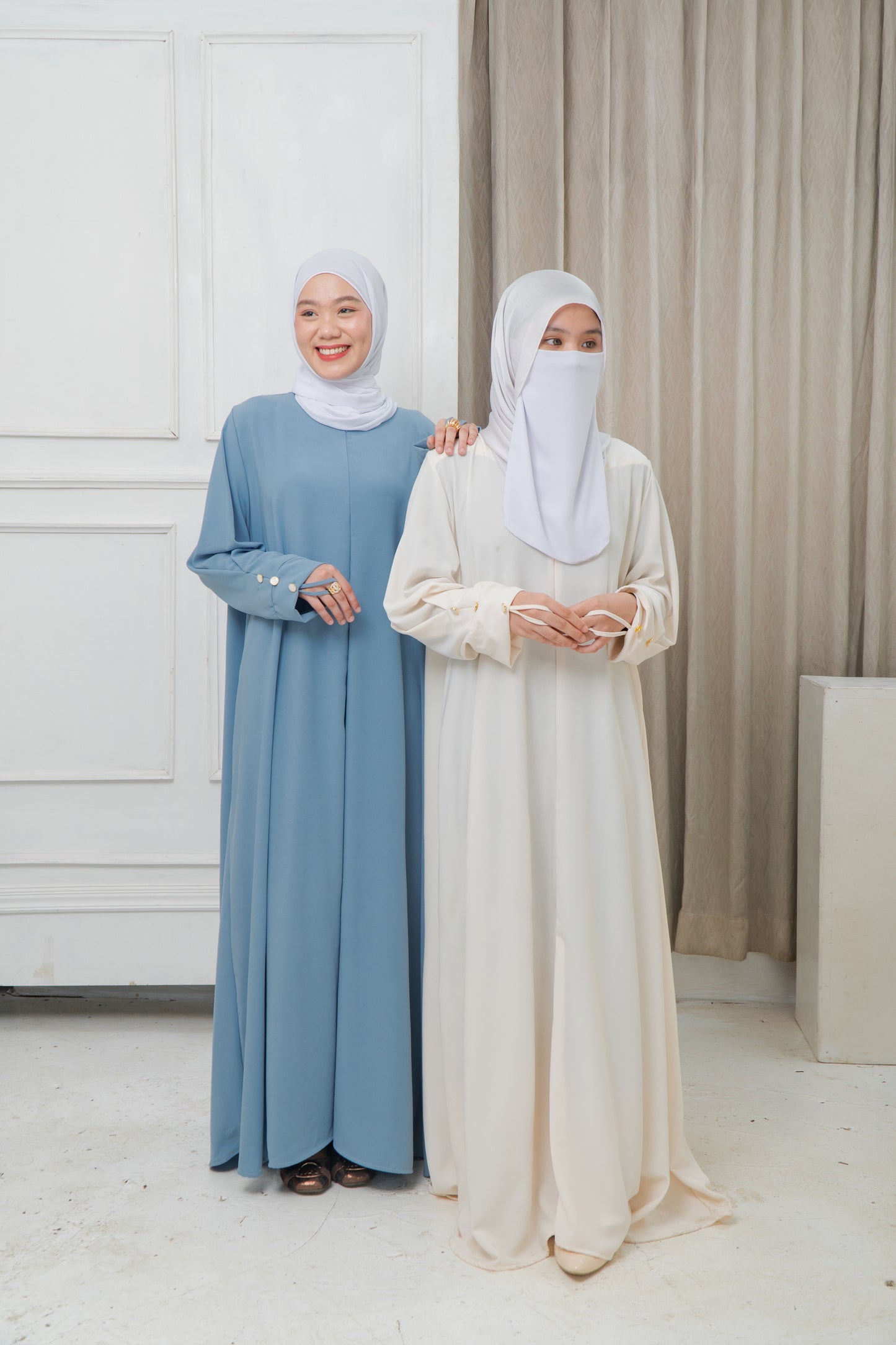 Lateefa Abaya in Pacific Blue