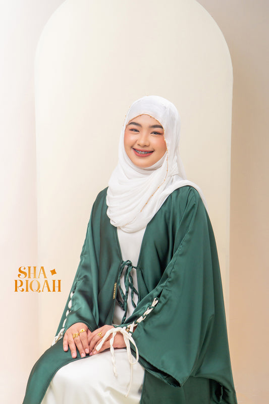 Aniqa 2-piece Abaya in Emerald Green