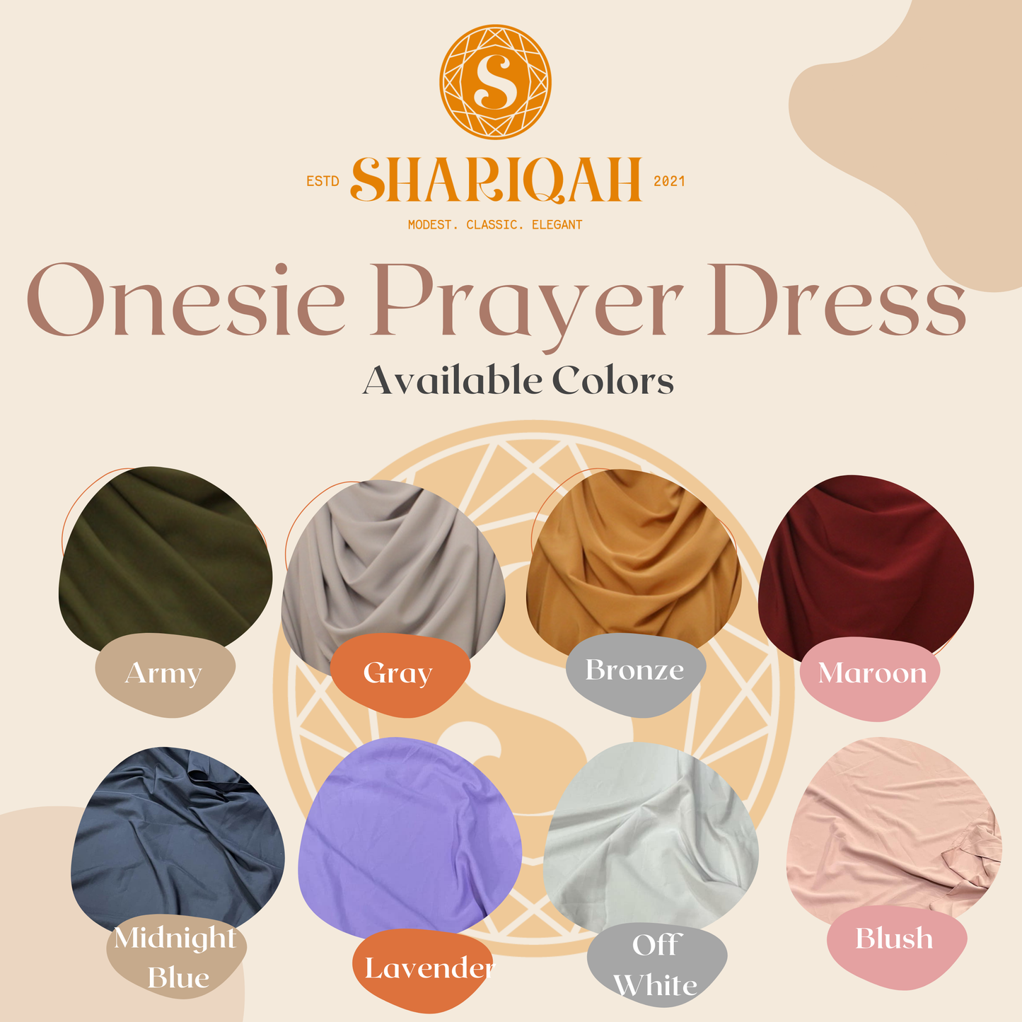 2025 Prayer Dress (attached hijab) in all colors