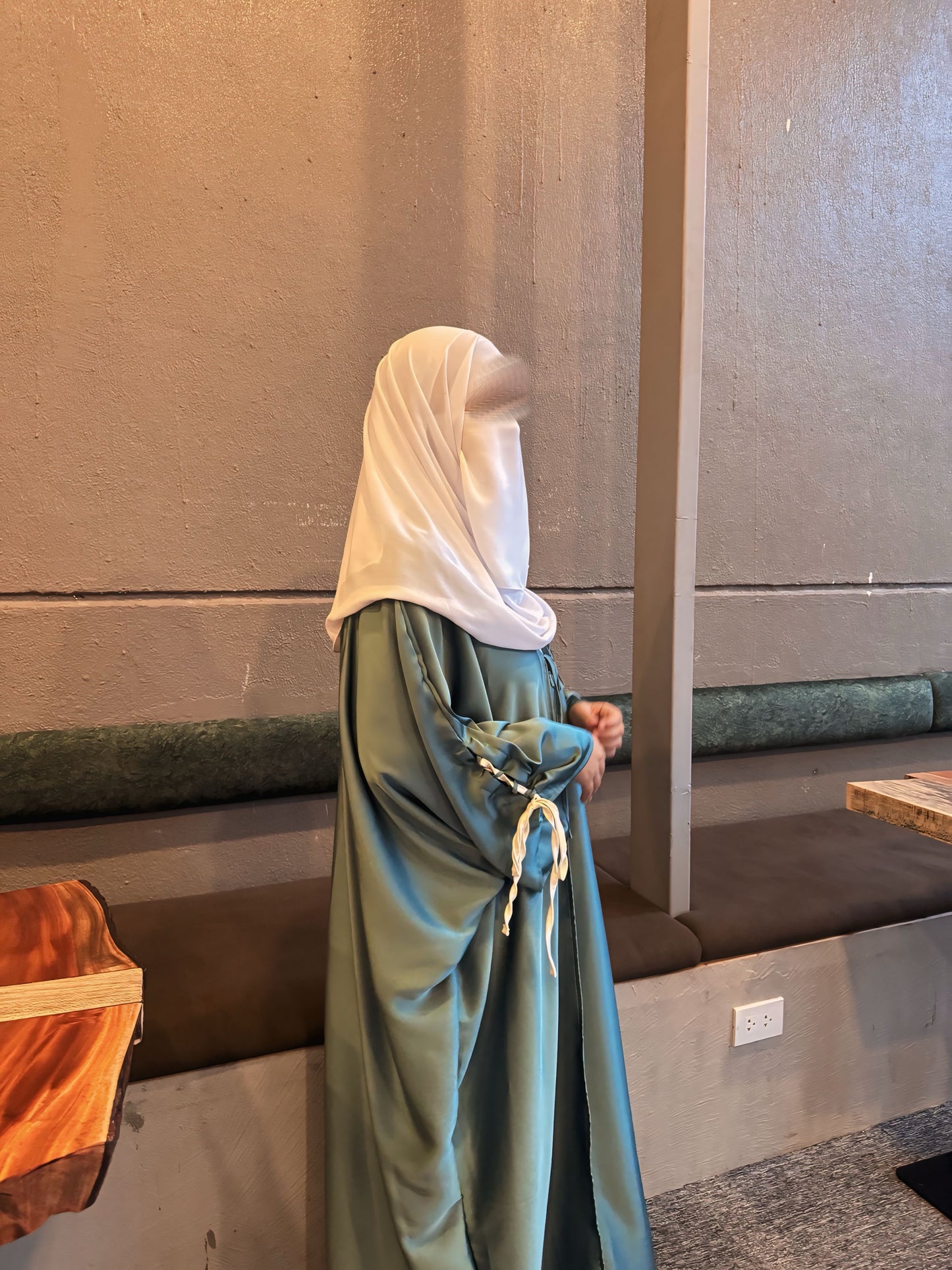 Aniqa 2-piece Abaya in Cyan