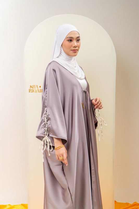 Aniqa 2-piece Abaya in Heather Gray