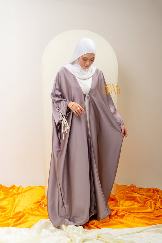Aniqa 2-piece Abaya in Heather Gray
